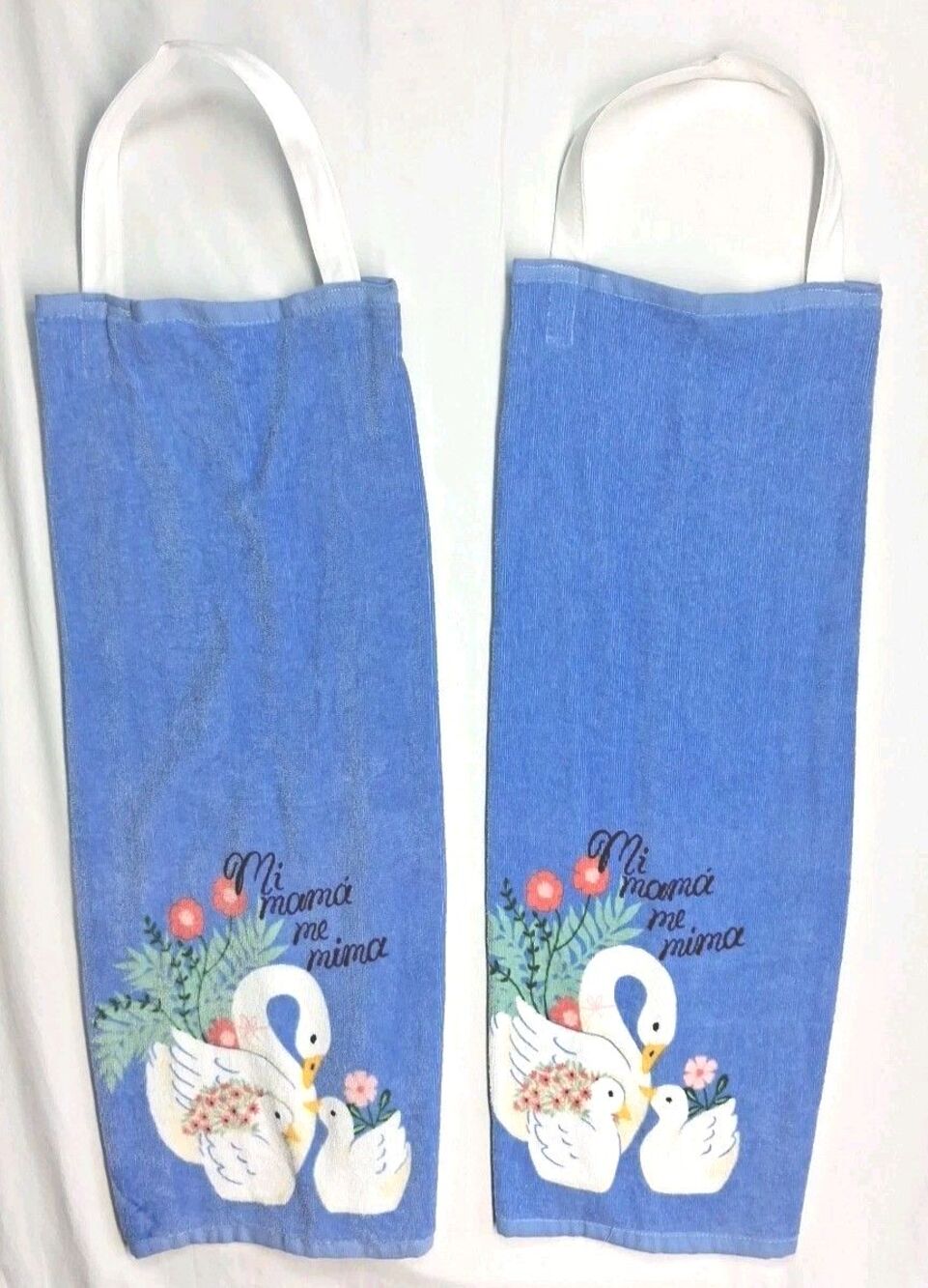 2 Country Geese Womens Blue Simple Aprons Handmade